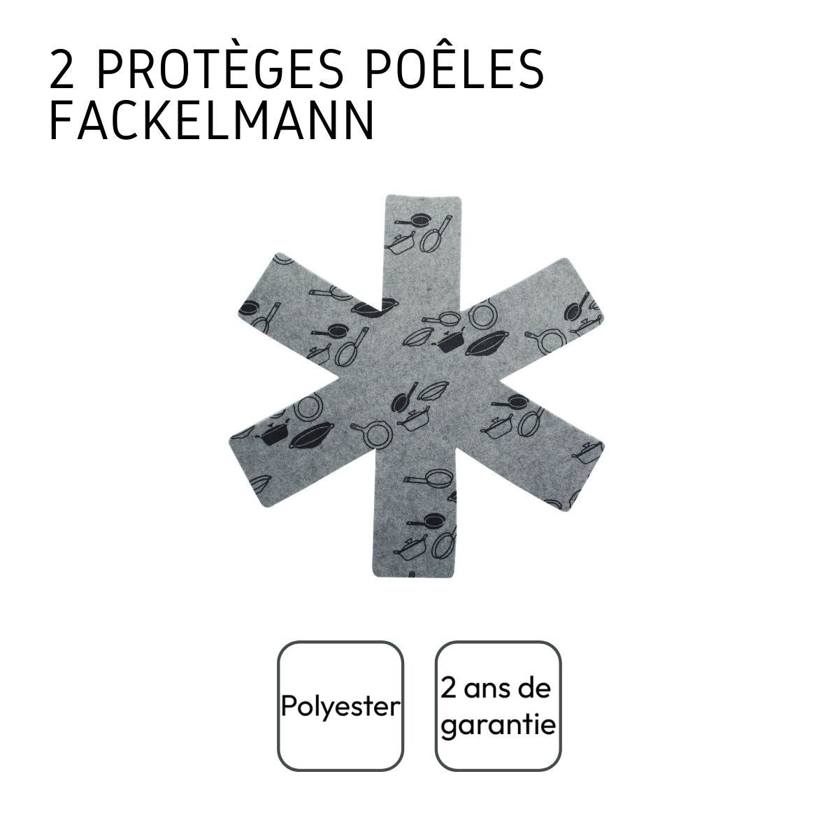 Lot de 2 protections de poêles en feutrine 38 cm Fackelmann - Mathon - 4