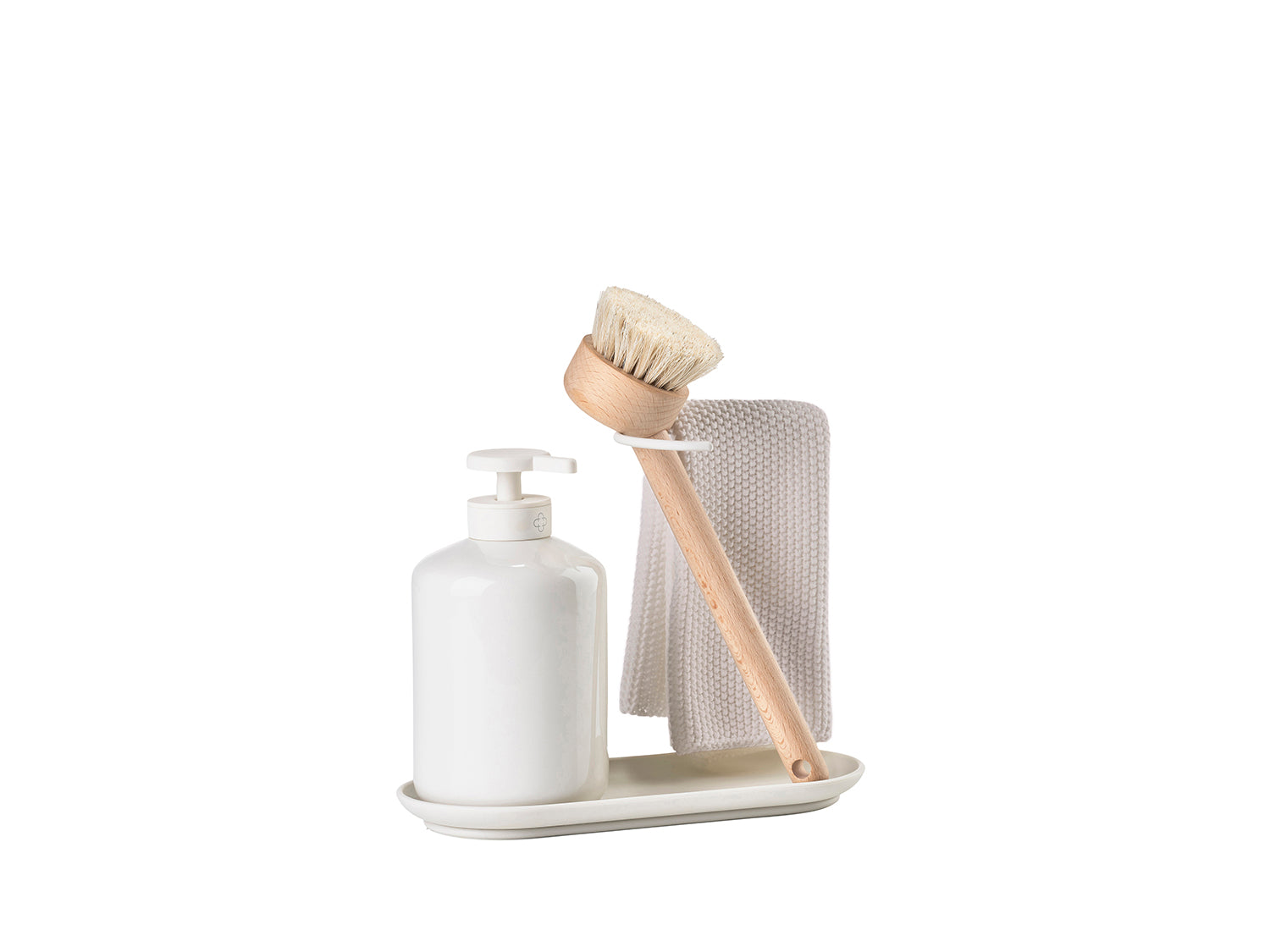 Set de vaisselle INU avec pompe brosse et lavette Blanc cassé Zone Denmark - Mathon - 1