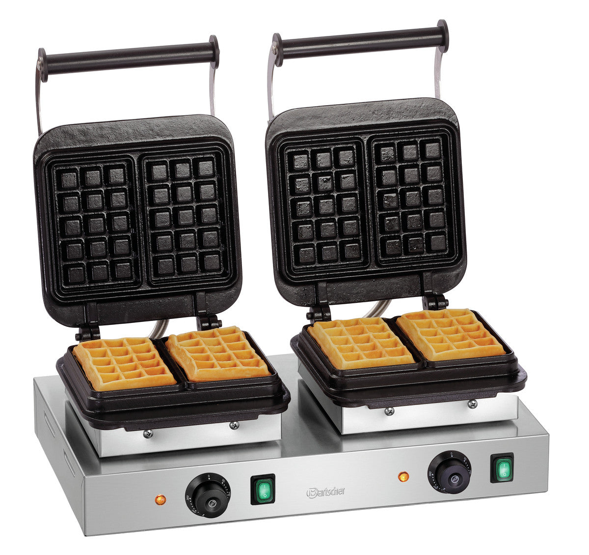 Appareil à Gaufre Double Bruxelles - 60 x 100 mm, Hauteur 32 mm - Bartscher - Mathon - 4