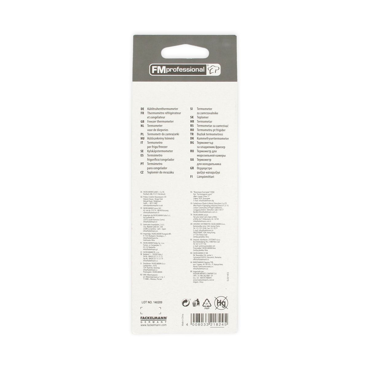 Lot de 2 thermomètres réfrigérateur FM Professional - Mathon - 6