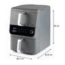 Friteuse à air chaud à doubles compartiments vertical 10 L 2500 W DO549FR Domo - Mathon - 6