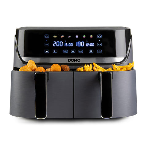 Friteuse à air chaud à doubles compartiments Double Fry Zone 8 L 2850 W DO552FR Domo - Mathon - 2