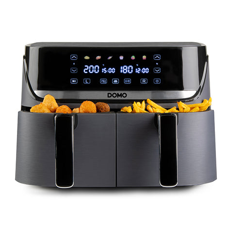 Friteuse à air chaud à doubles compartiments Double Fry Zone 8 L 2850 W DO552FR Domo - Mathon - 2