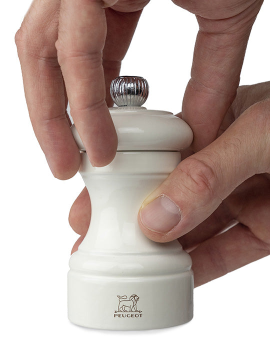Bistro Moulin à sel manuel en bois laqué, ivoire, 10 cm - 4" Peugeot - Mathon - 5