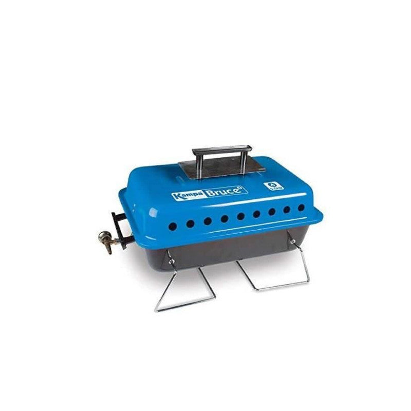 Barbecue A Gaz Et Pierres De Lave - Kampa - Bruce - Bleu Et Gris Kampa - Mathon