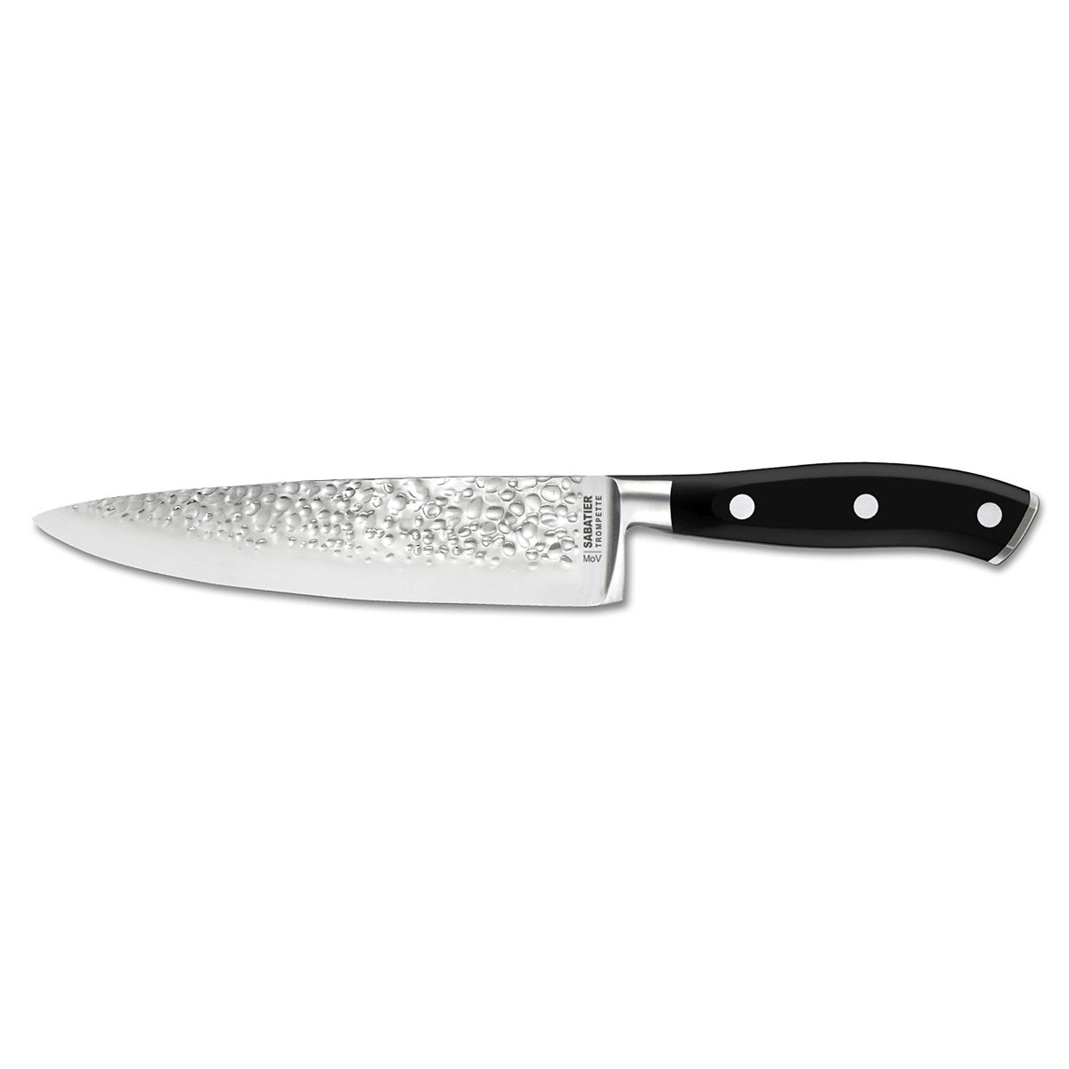 Carbon - Couteau de chef 16 cm martelé avec protection de lame Sabatier Trompette - Mathon - 1