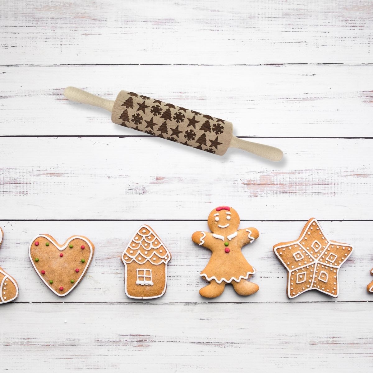 Rouleau à pâtisserie en bois motif noël 39 cm  Noël Fackelmann - Mathon - 2