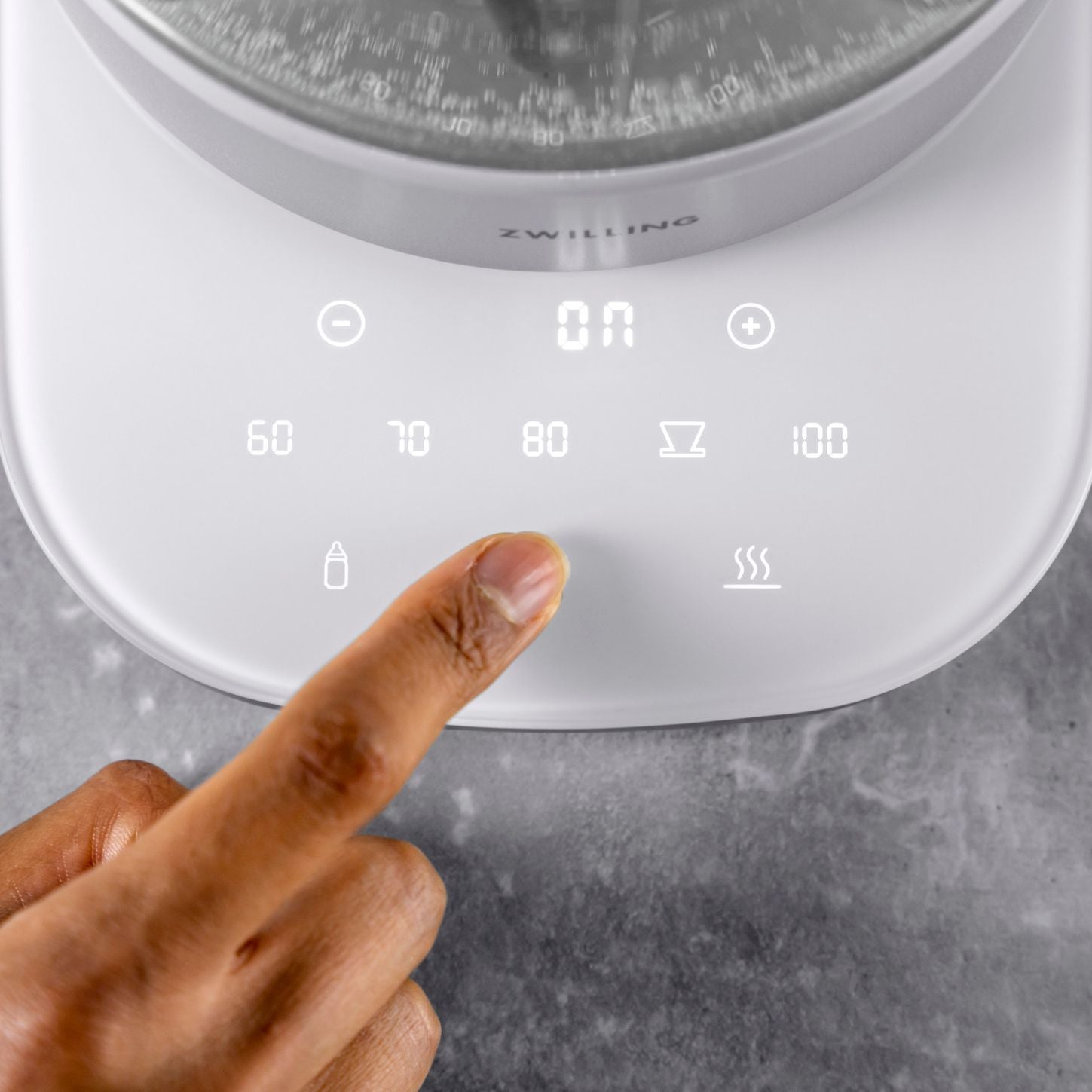 Bouilloire théière électrique en verre Enfinigy Argent Zwilling - Mathon - 2