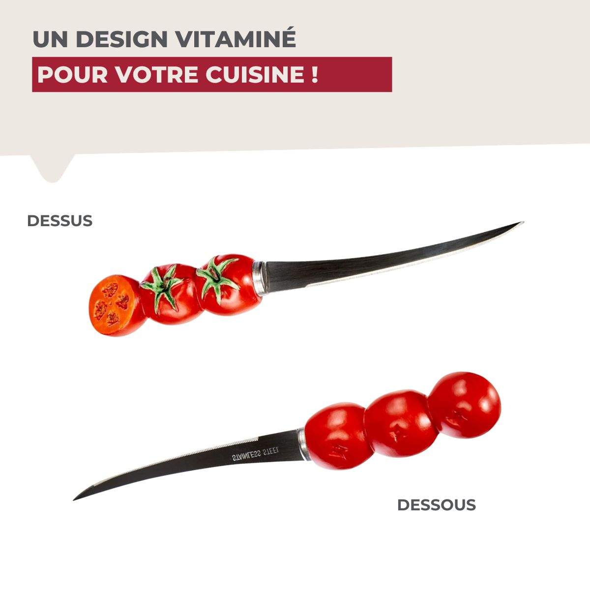 Couteau à tomates lame crantée 11 cm Fackelmann - Mathon - 6