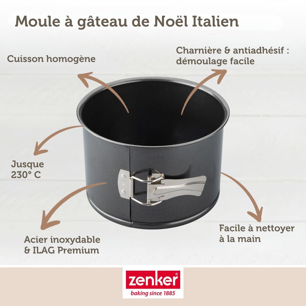 Moule à panettone à charnière 18 cm Zenker Black Metallic Zenker - Mathon - 7
