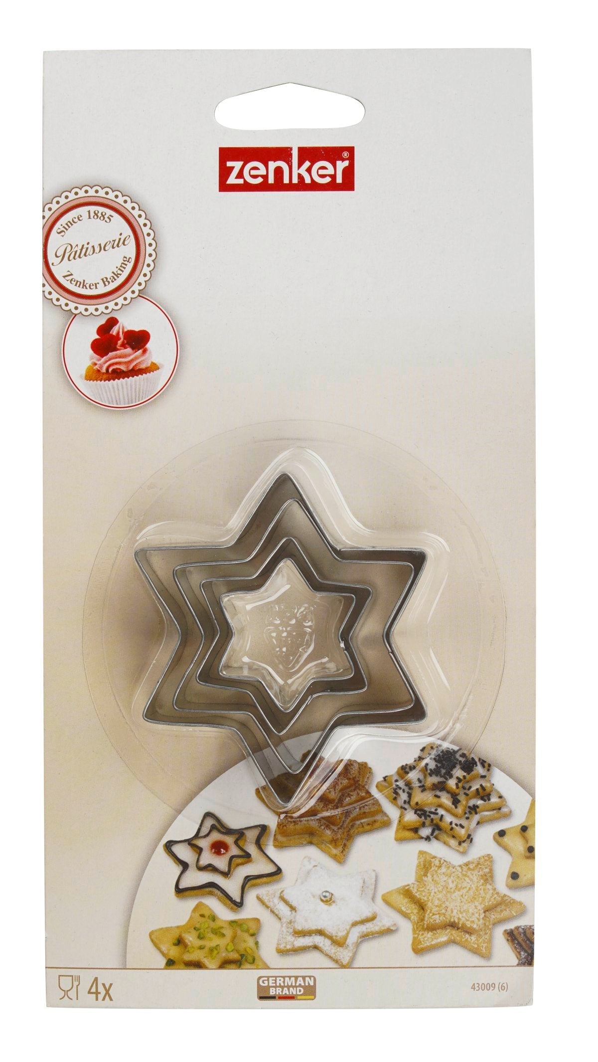 Lot de 4 emporte-pièces de Noël en forme d