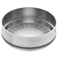 Cocotte avec panier vapeur 24 cm, Rond(e), Noir mat, Fonte Staub - Mathon - 4