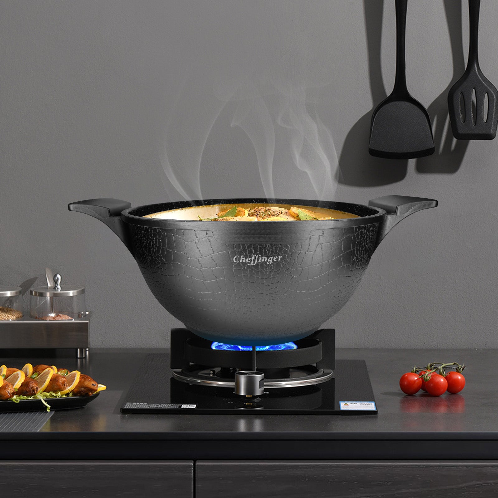 3 Marmites Crocodile 20/24/28cm Cheffinger - Mathon - 2