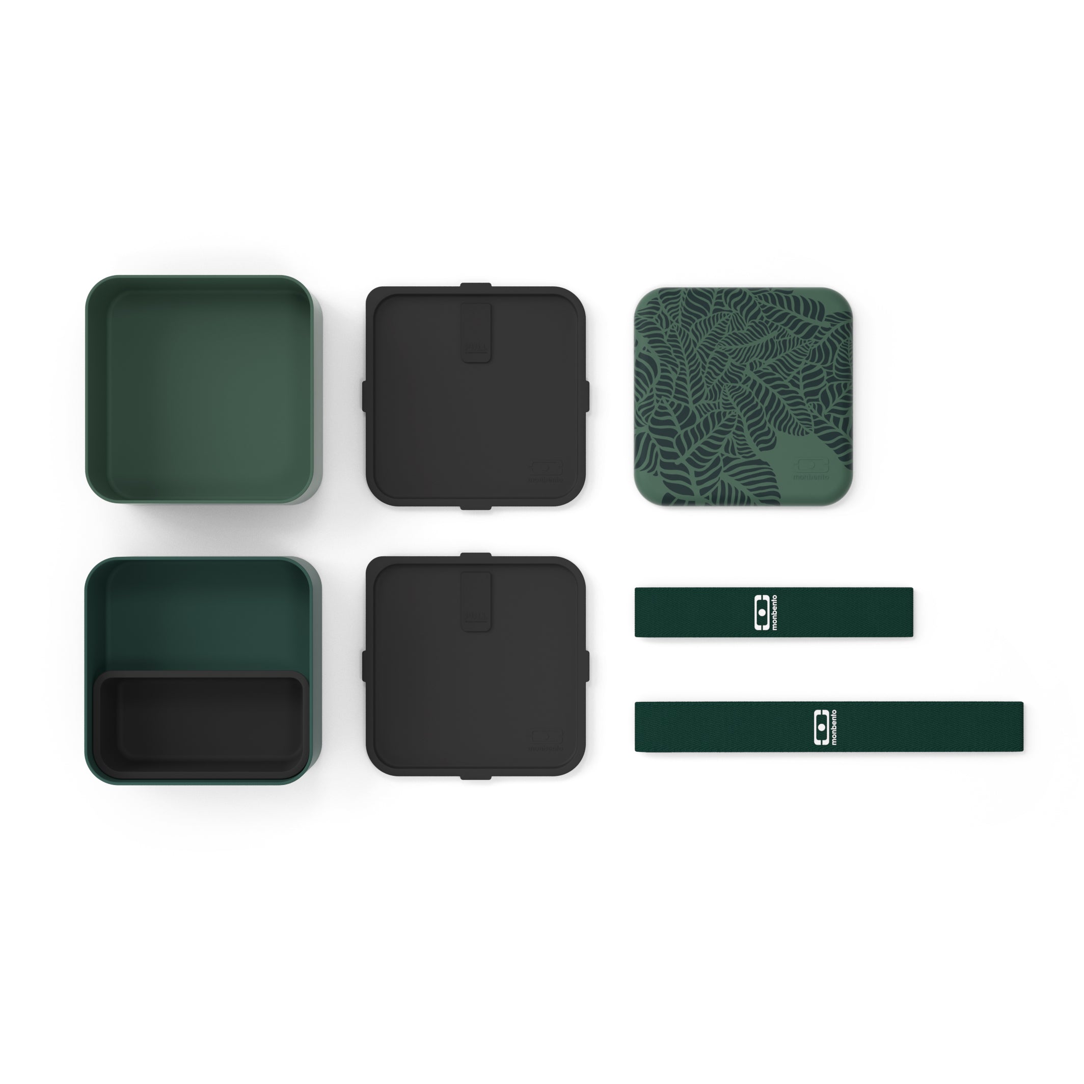 Lunch box 2 compartiments Square 1,7L Made in France  Jungle Monbento - Mathon - 5