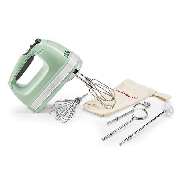 Batteur à main électrique 9 vitesses 85 W vert pistache 5KHM9212EPT Kitchenaid - Mathon - 3
