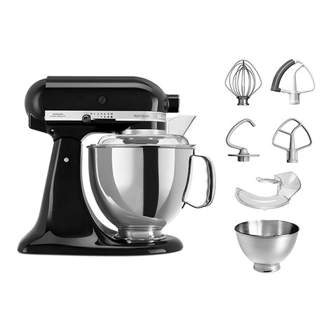 Robot artisan noir 5KSM175PS avec accessoires supplémentaires Kitchenaid - Mathon - 1