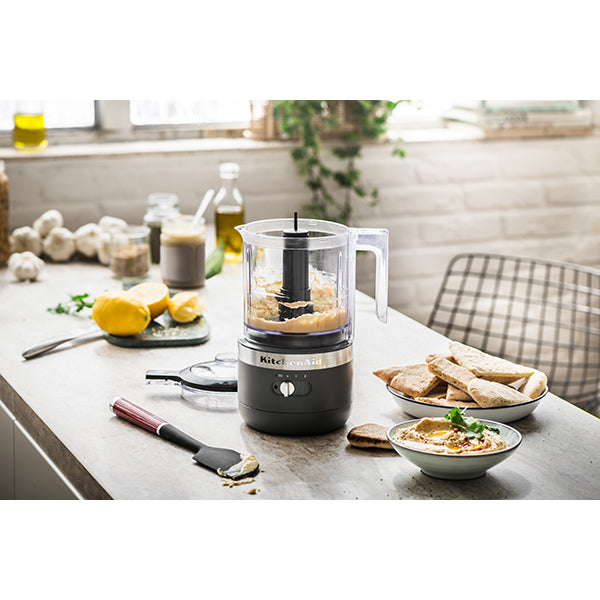 Hachoir électrique sans fil 2 vitesses 1,18 L gris mat 5KFCB519EDG Kitchenaid - Mathon - 2