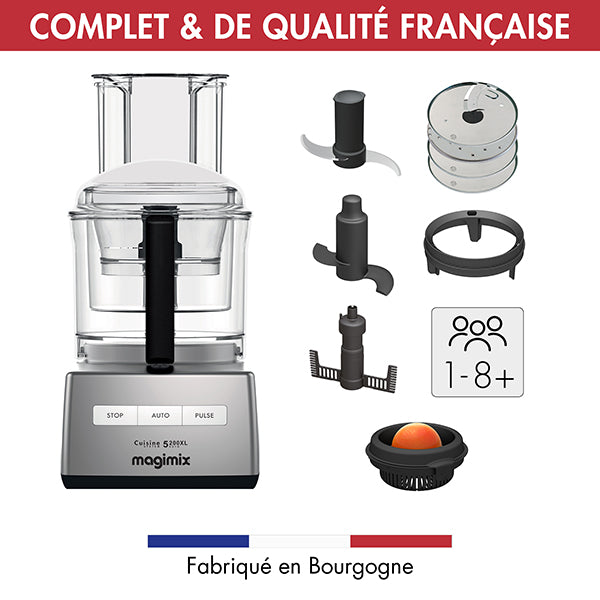 Robot compact 5200 XL 1100 W chrome mat 18591F Magimix - Mathon - 4