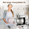 Robot pétrin TRO-1600 avec bol inox 6 L 1300 W Techwood - Mathon - 5
