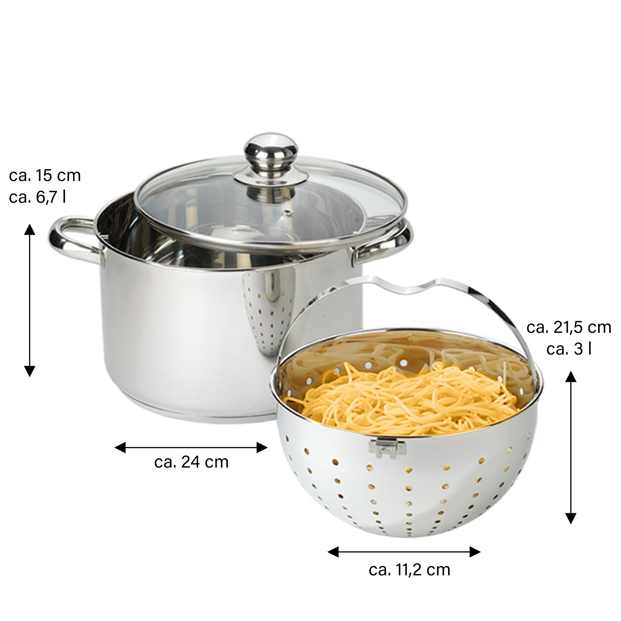 BEYOND® Casserole en acier inoxydable avec couvercle en verre Stoneline - Mathon - 2