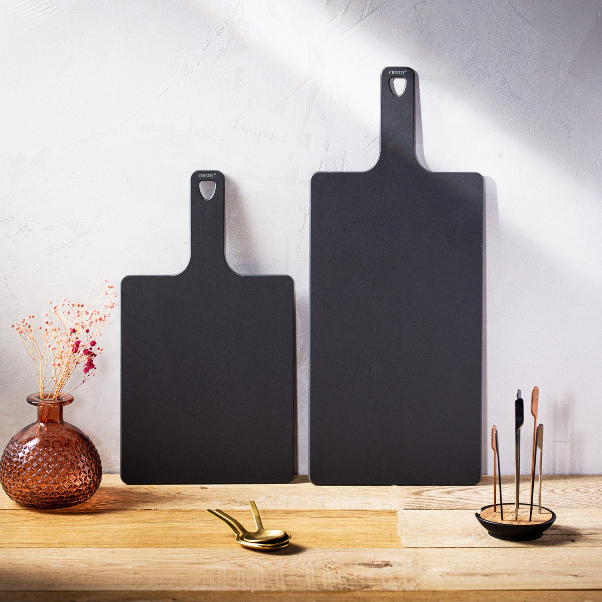 Planche apéro en cellulose compressée - Noir Cristel - Mathon - 4