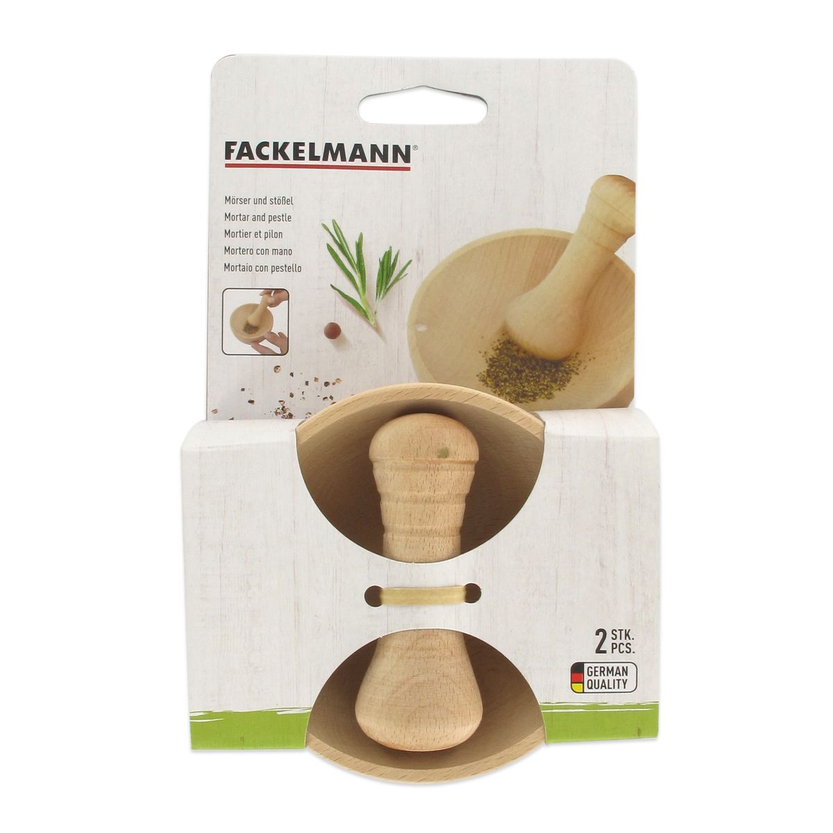 Mortier et pilon de cuisine en bois  Wood Edition Fackelmann - Mathon - 5