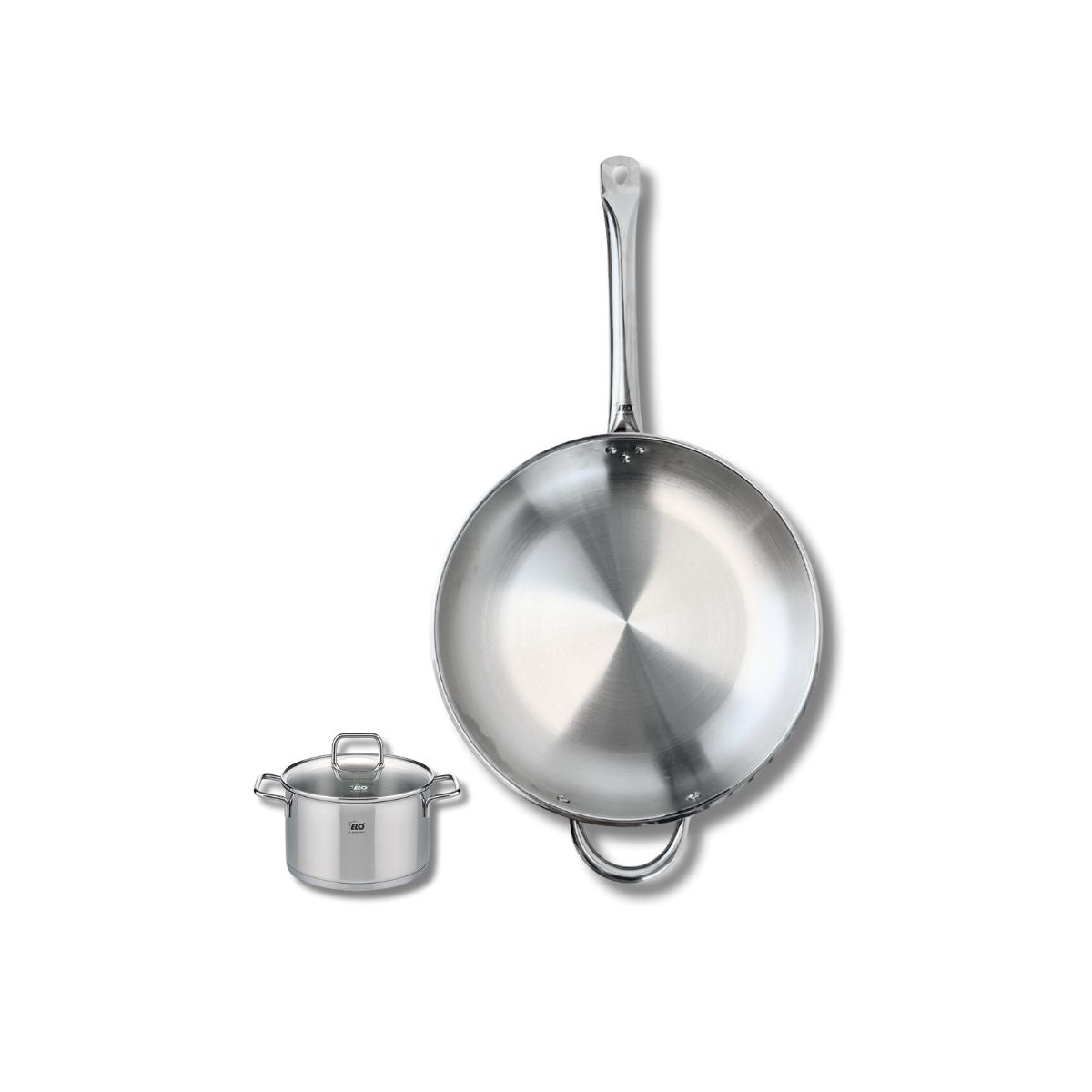 Ensemble de 1 Poêle de cuisson 32 cm et 1 faitout 12 cm  Profi Citrin Elo - Mathon - 1