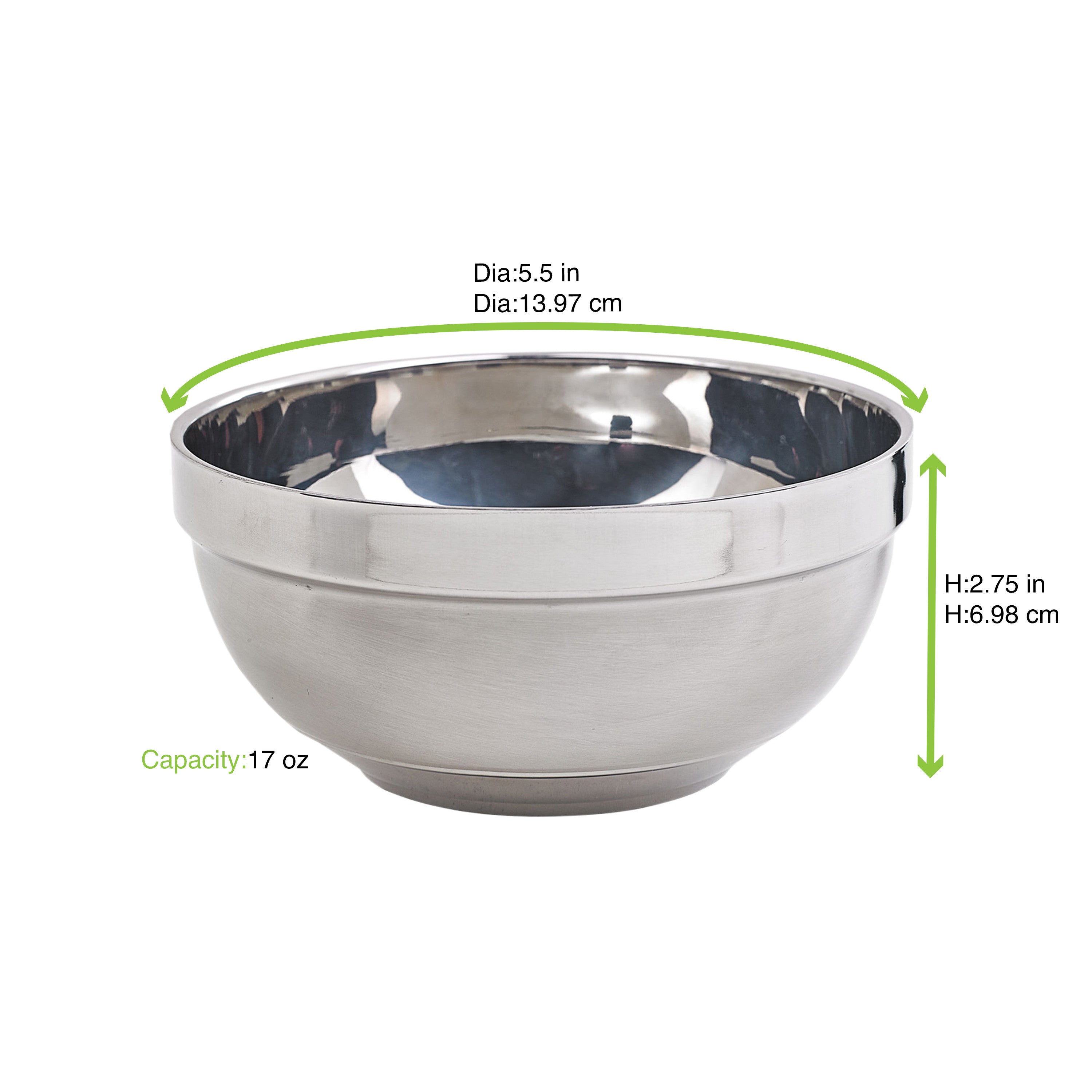 20Pcs - Bol de préparation NoxBox en inox  H70mm 500ml FirstPack - Mathon - 2