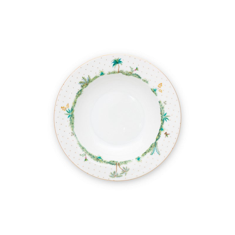 Lot de 6 Assiettes creuses Jolie pois or - 21,5cm Pip Studio - Mathon