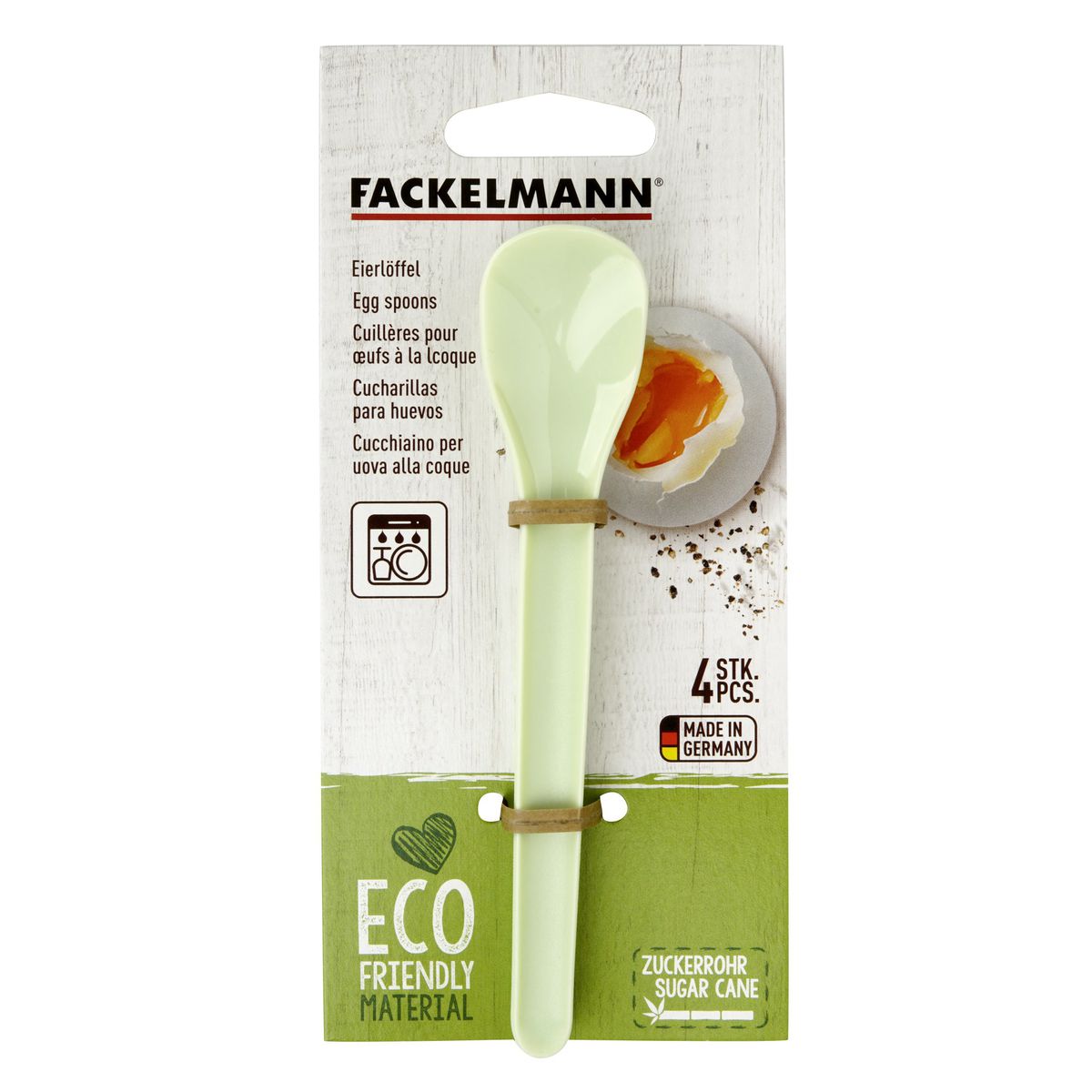 Lot de 4 cuillères à œuf  Nature Fackelmann - Mathon - 4