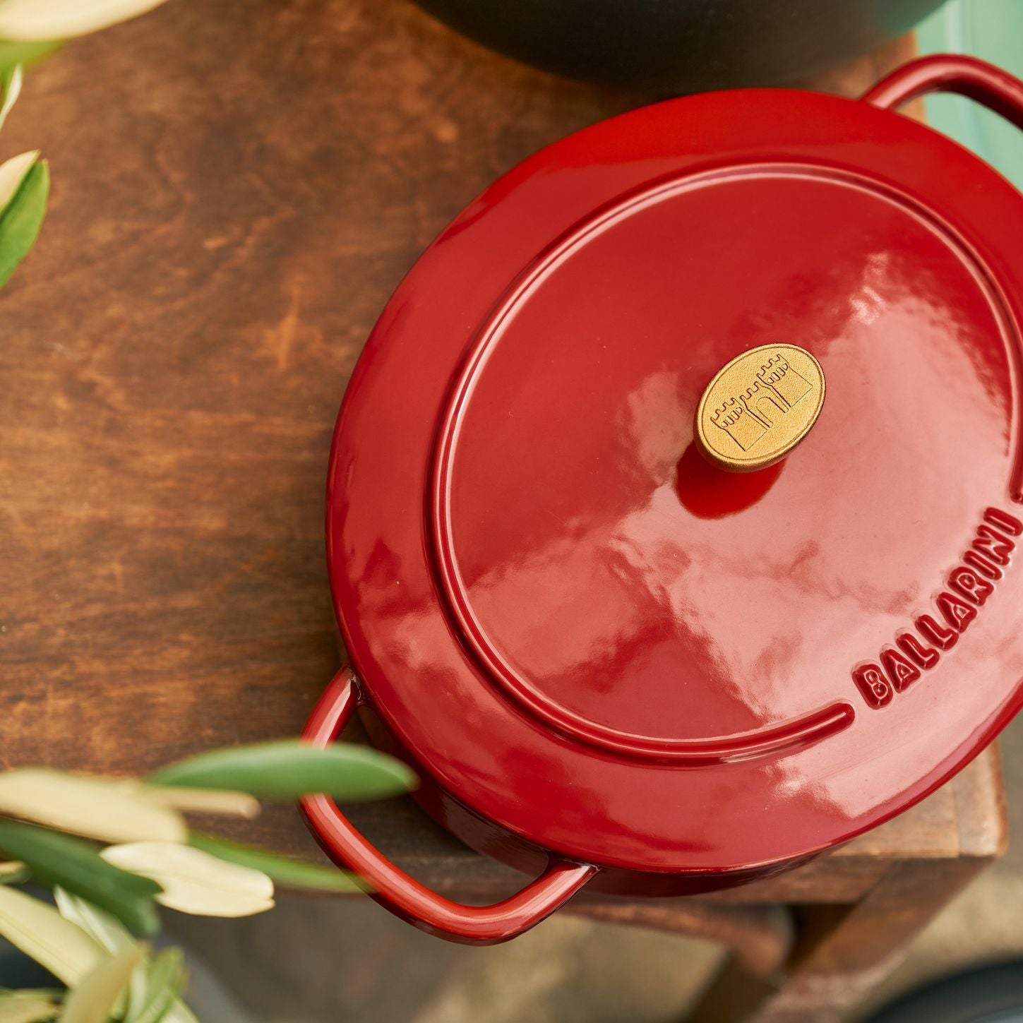 Cocotte en fonte 37 cm, Ovale, Rouge Ballarini - Mathon - 7