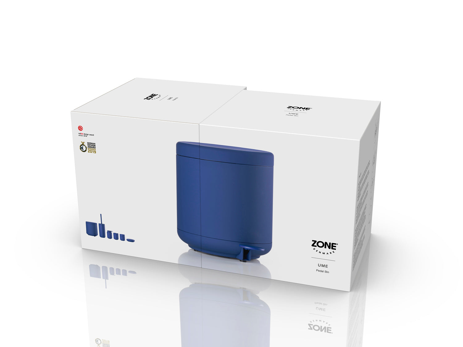 Poubelle à pédale UME en abs Bleu indigo Zone Denmark - Mathon - 4