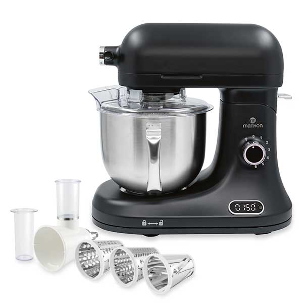 Lot robot pâtissier 5 L avec balance intégrée et kit tranchoir et râpes Mathon - Mathon - 1