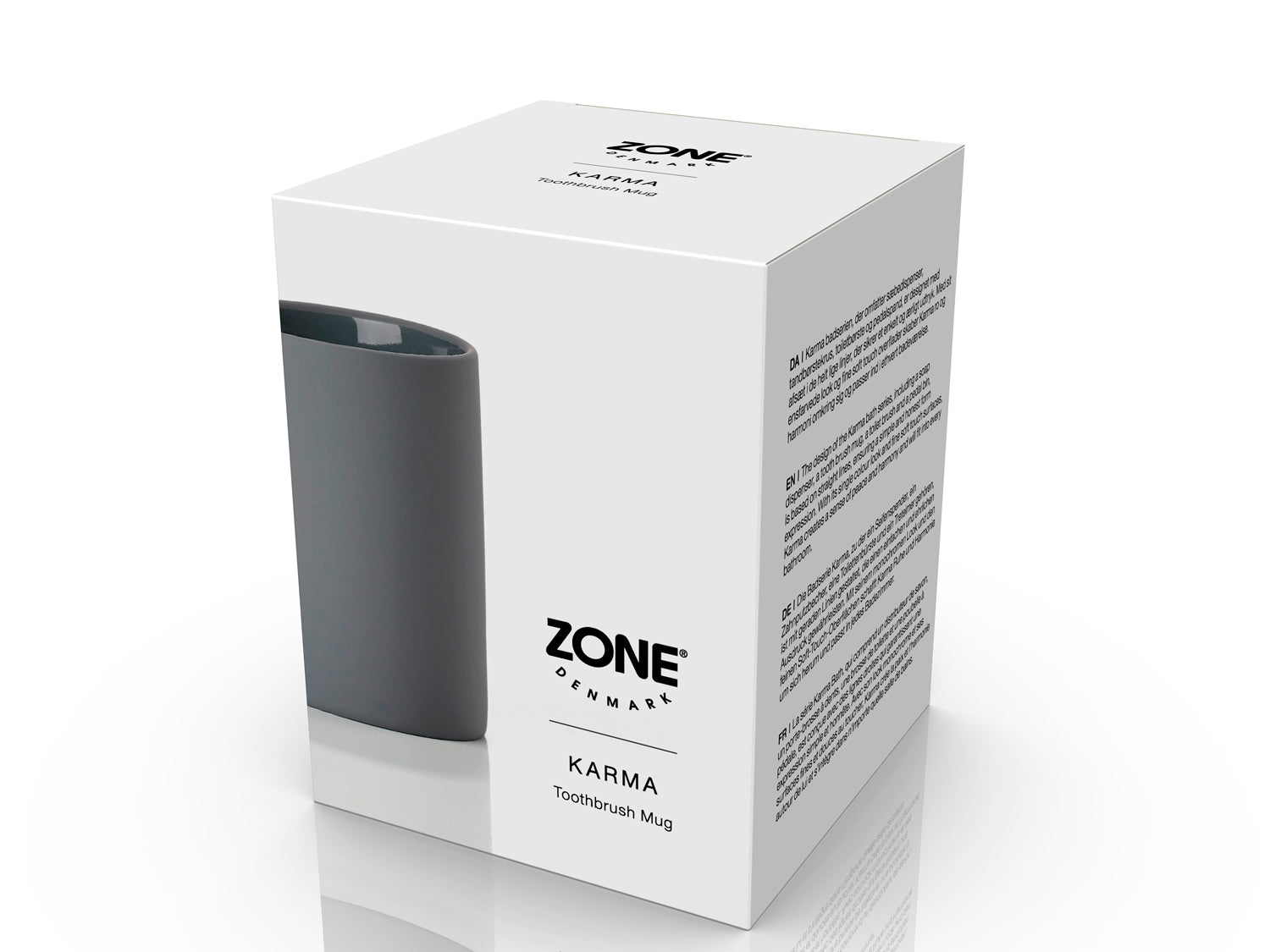 Gobelet pour brosse à dents KARMA en grès Gris Zone Denmark - Mathon - 2