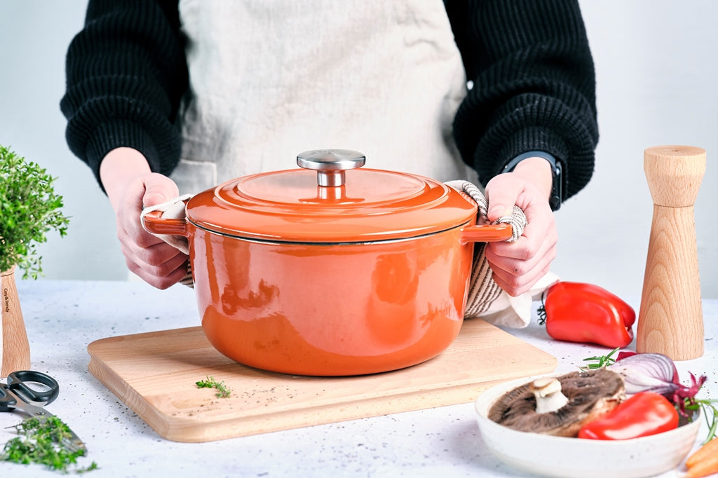 Cocotte en Fonte émaillée, FONTESTIC, Rouille, D28 cm Cosy & Trendy - Mathon - 4