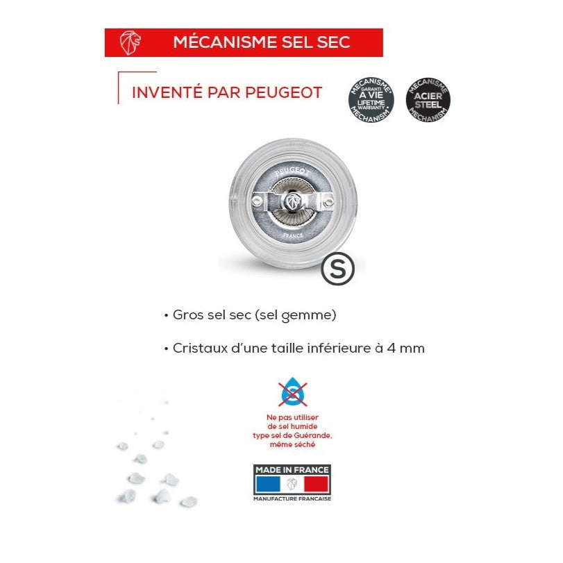 Moulin à sel acrylique Nancy 22cm Peugeot - Mathon - 2