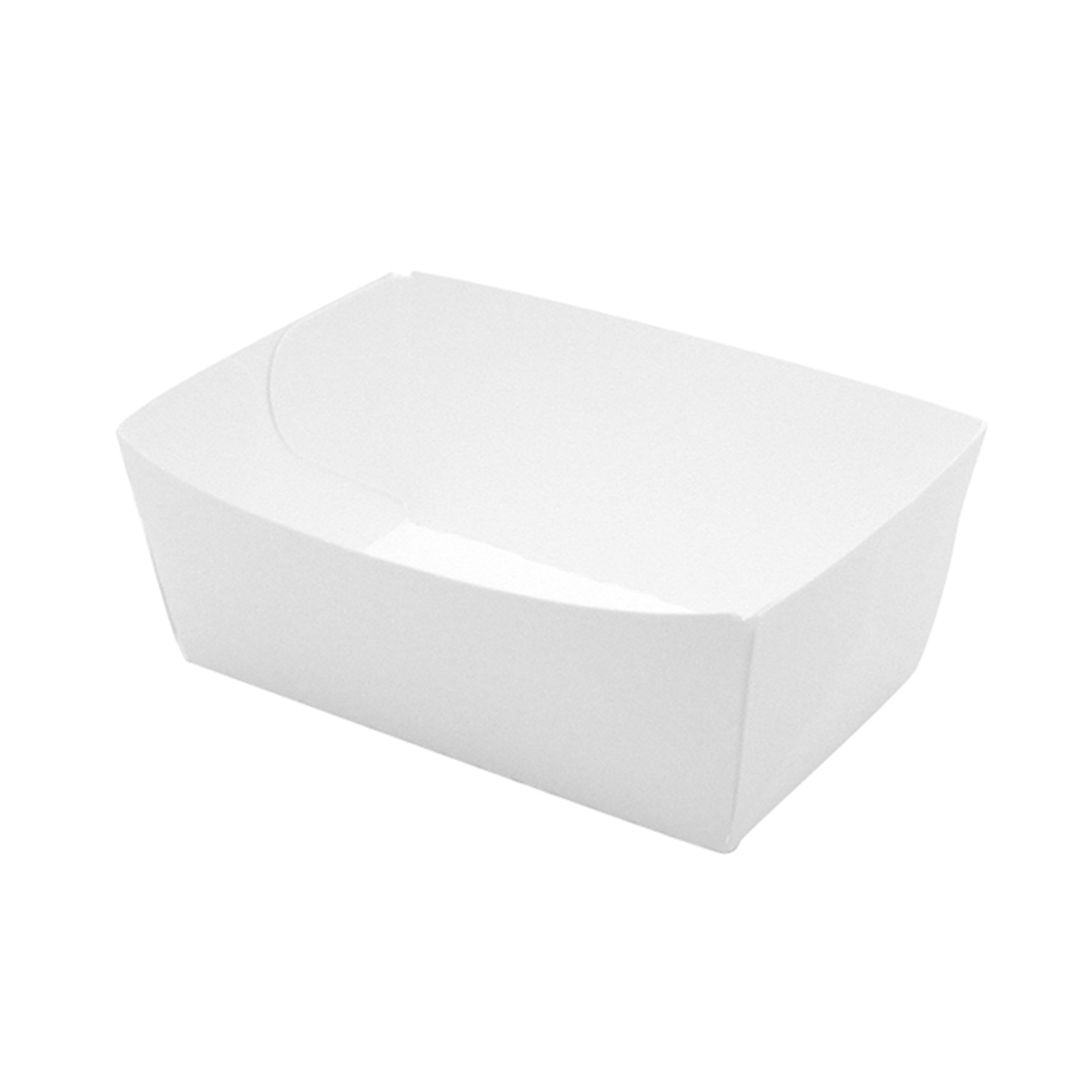 250Pcs - Barquette en carton blanc  150x90x50mm 850ml FirstPack - Mathon