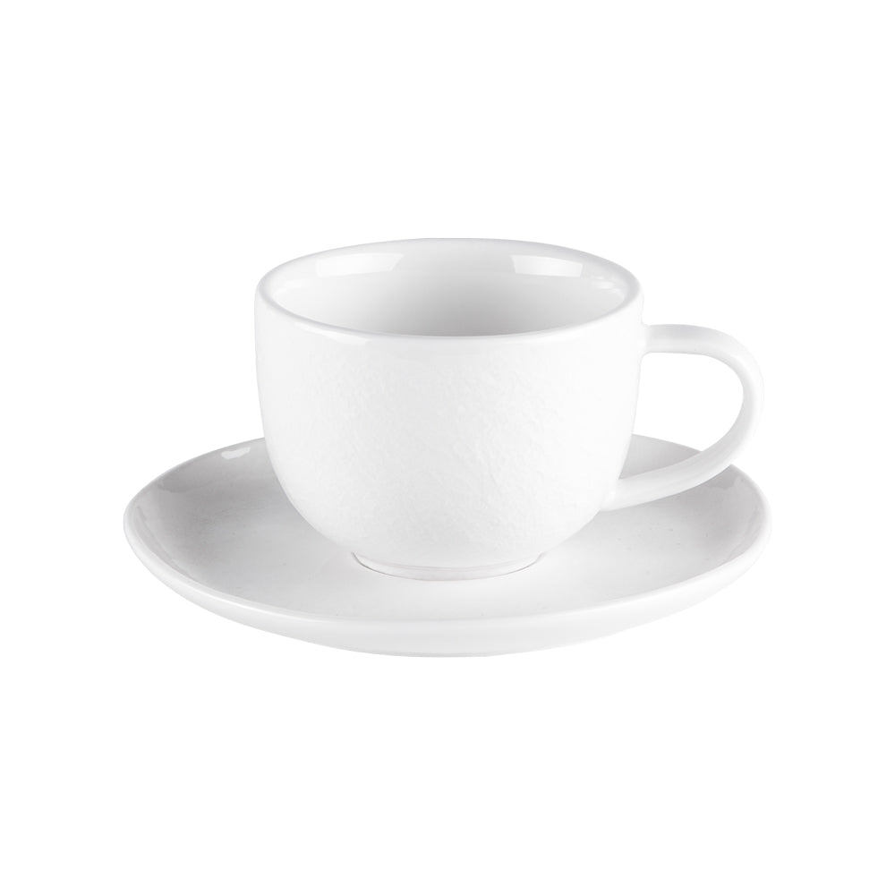 Tasse et sous-tasse à café Ecume 9 cl (lot de 6) Table passion - Mathon - 1