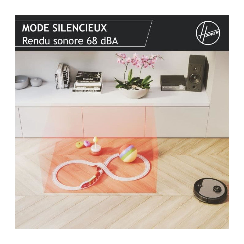Hg510d Aspirateur Robot Dry - Wifi - Navigation Laser - Brosse Xl - Autonomie 90min - Puissant - Ultra Silencieux 68 Dba Hoover - Mathon - 3