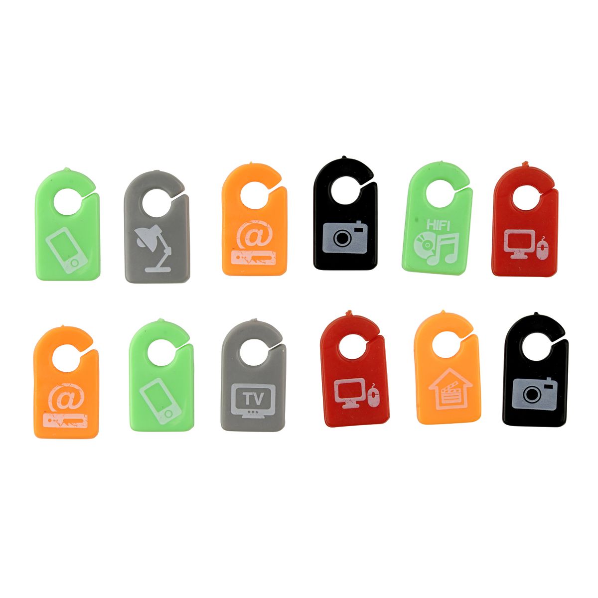 Lot de 12 marqueurs pour câbles électriques  Tecno Fackelmann - Mathon - 2