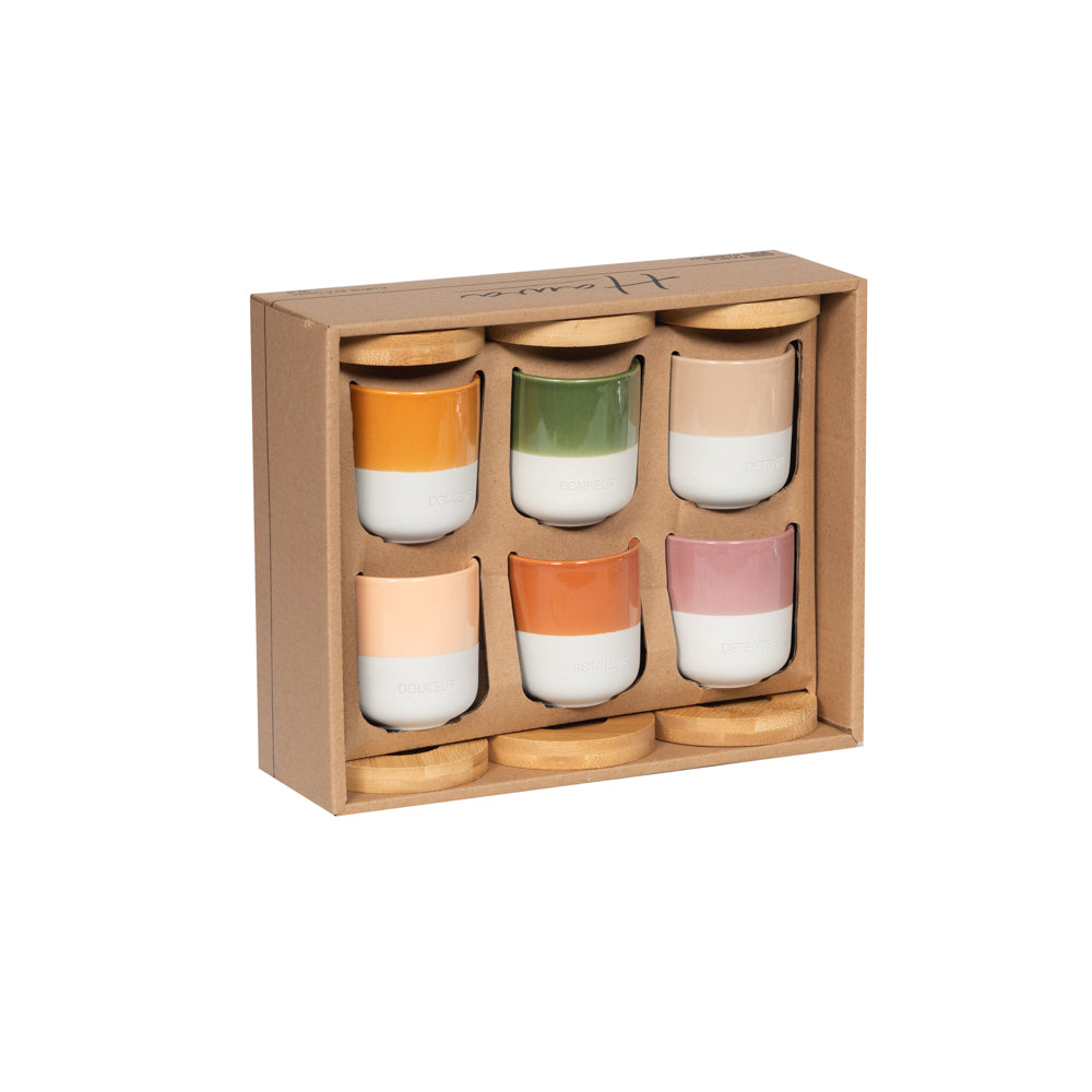 Coffret de 6 tasses Hawa 6 cm Table passion - Mathon - 2