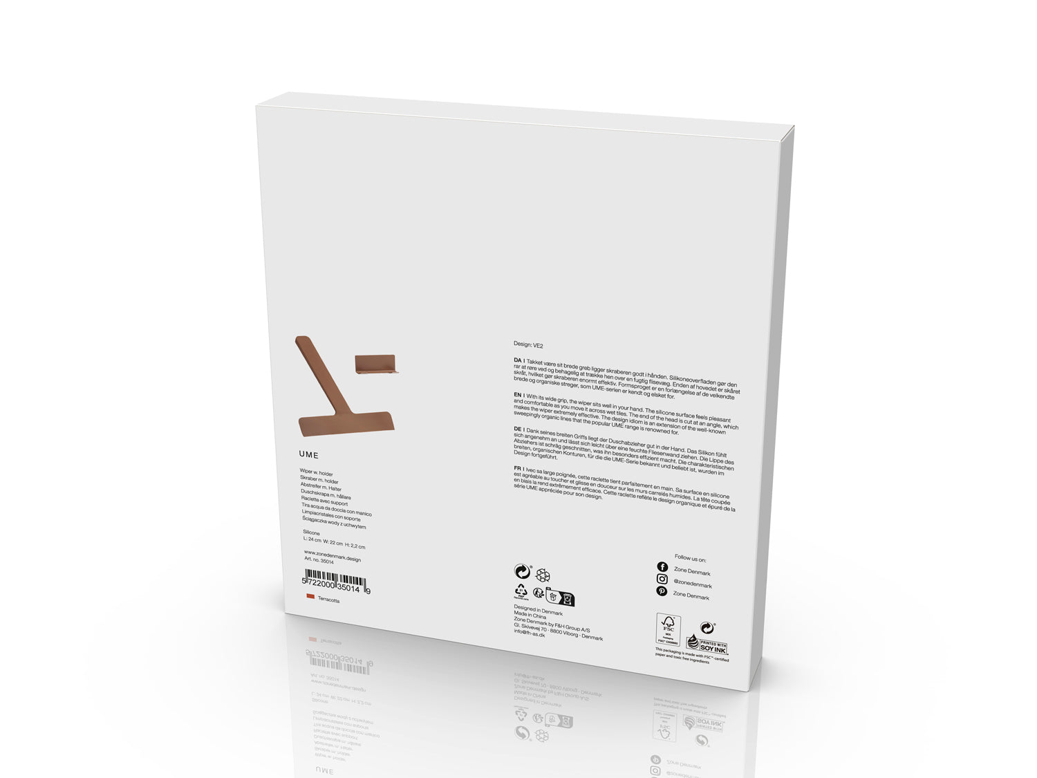 Raclette-vitre Ume en Silicone Ocre brun Zone Denmark - Mathon - 3