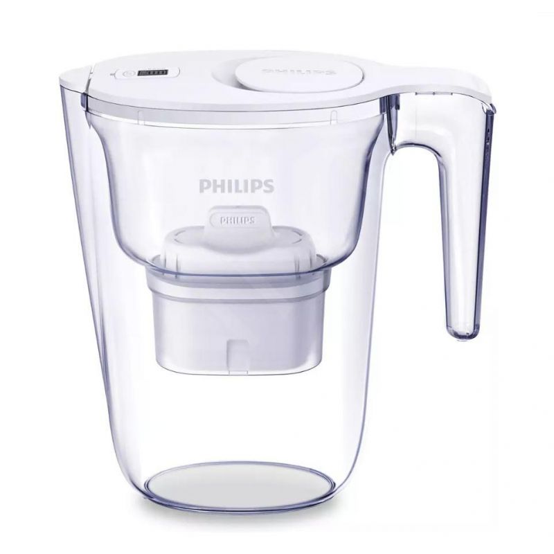 Carafe filtrante 2,6 L blanche avec 1 filtre en Microfiltration et digital timer  Philips PHAWP2933WHT/24 Philips - Mathon - 1