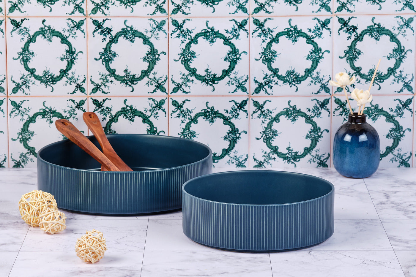 Saladier SCANDI Ø21,5cm et Ø27,5cm - 2 pièces - Marine Björn - Mathon - 2