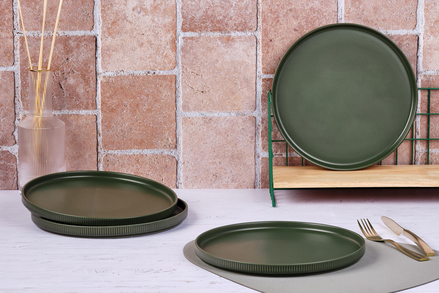 Assiette SCANDI Ø27,5cm - 4 pièces - Olive Björn - Mathon - 2