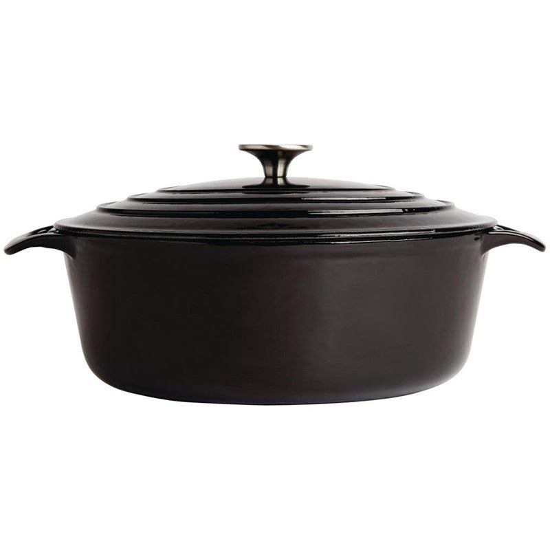 Grande cocotte ovale noire  6 litres Vogue - Mathon - 2