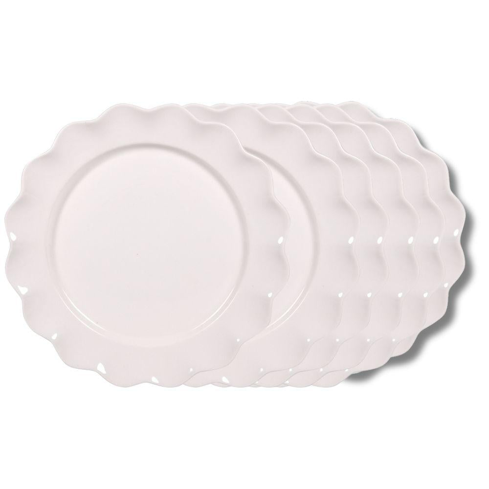 Assiette à dessert beige Agra 21 cm (lot de 6) Table passion - Mathon - 1