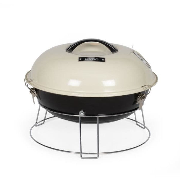 Barbecue A Charbon Portable - Livoo - Doc301 - ø34 Cm - Grille Chromé Livoo - Mathon - 1
