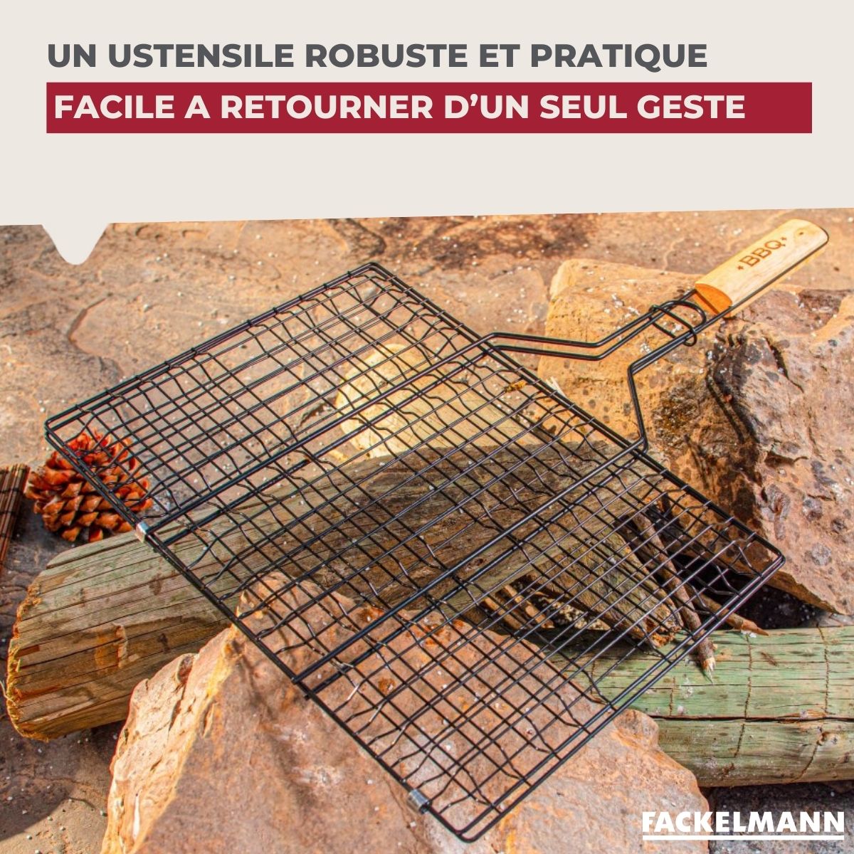 Grille de barbecue 35 x 25,5 x 54 cm  BBQ Edition Fackelmann - Mathon - 5