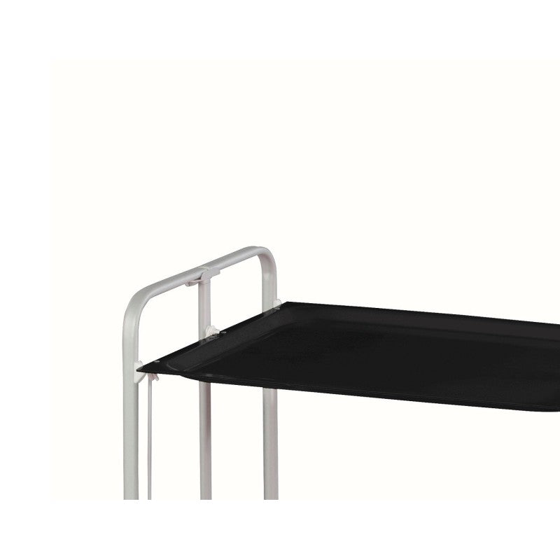 Desserte pliante 2 niveaux avec roulettes – structure gris aluminium, bauhaus Don Hierro - Mathon - 4